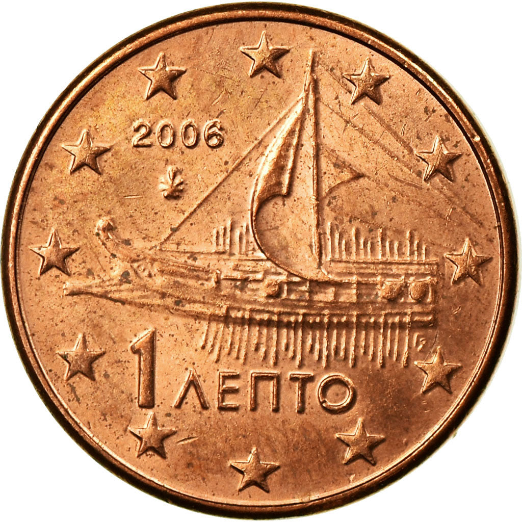 Greece, Euro Cent, 2006, EF(40-45), Copper Plated Steel, KM:181
