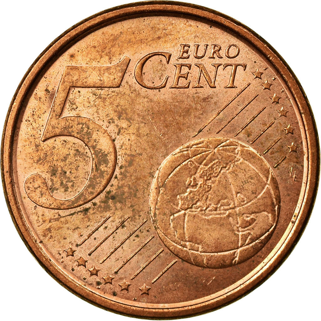 Spain, 5 Euro Cent, 2001, EF(40-45), Copper Plated Steel, KM:1042