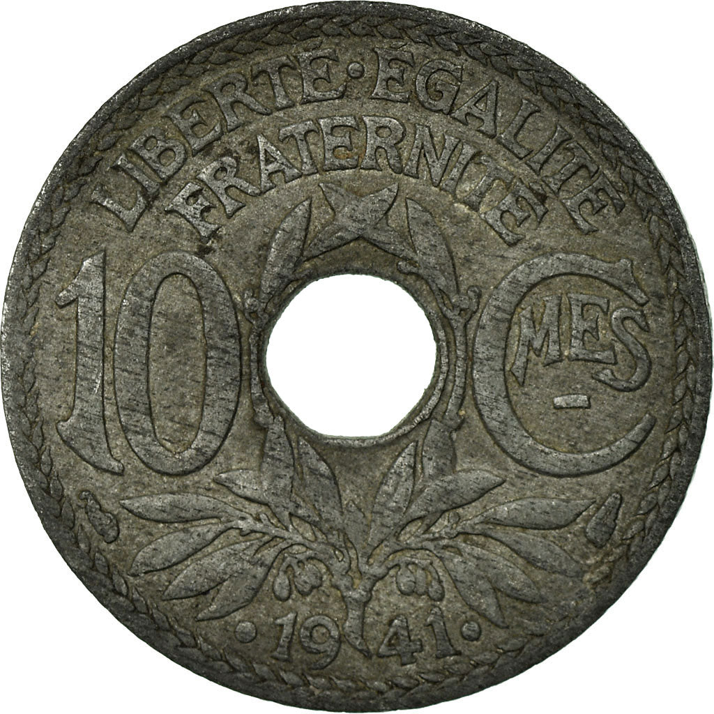 Coin, France, 10 Centimes, 1941, VF(30-35), Zinc, KM:895, Gadoury:288