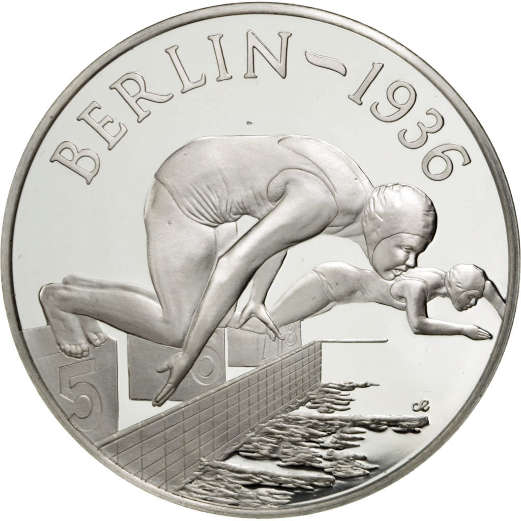 Francia, Medal, French Fifth Republic, Sports & leisure, FDC, Plata
