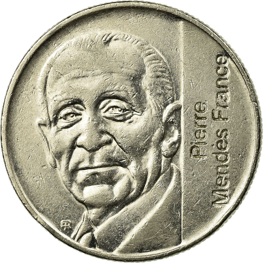 Münze, Frankreich, Mendès France, 5 Francs, 1992, Paris, SS, Nickel, KM:1006