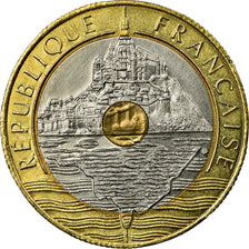 Coin, France, Mont Saint Michel, 20 Francs, 1992, Paris, AU(55-58)
