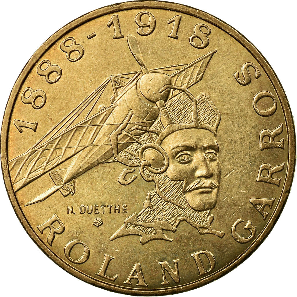 Coin, France, Roland Garros, 10 Francs, 1988, Paris, AU(55-58), Aluminum-Bronze