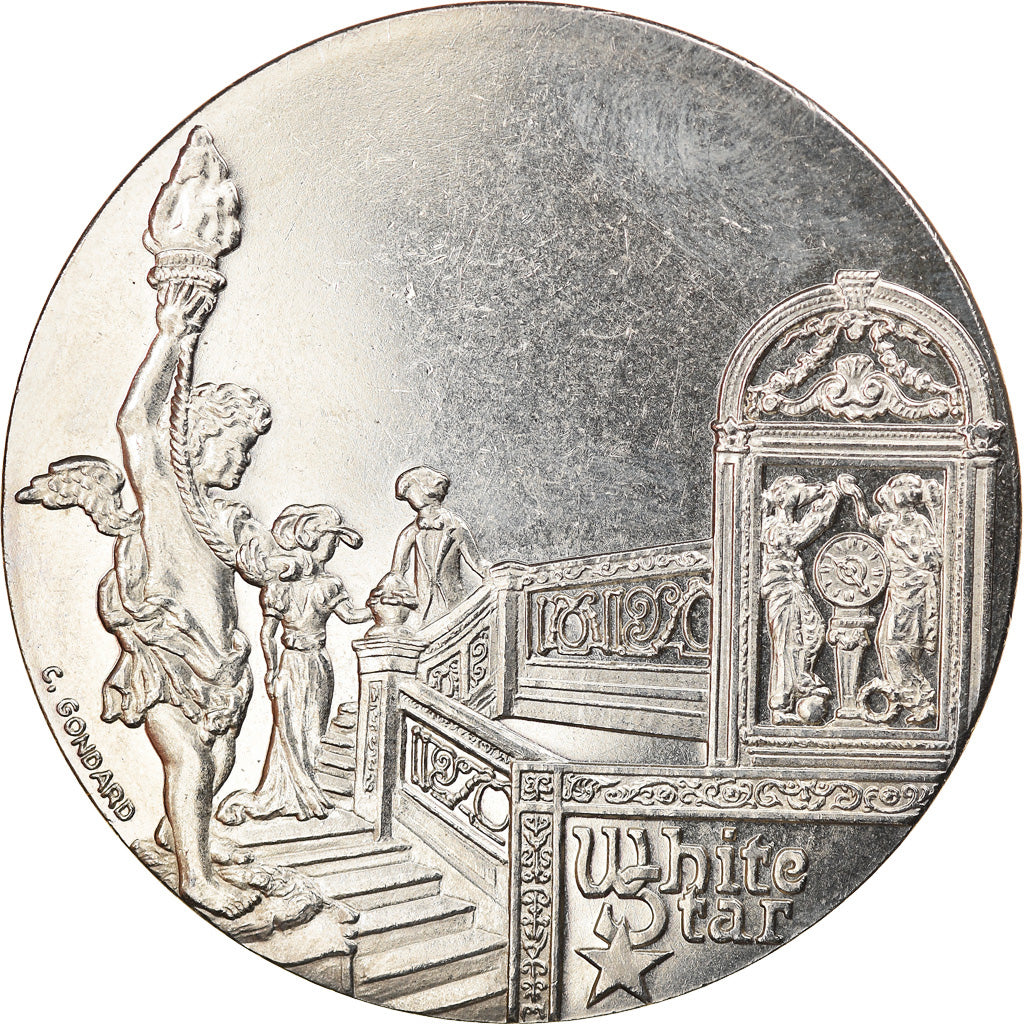 France, Medal, Les Grands Transatlantiques, Titanic, Shipping, C. Gondard