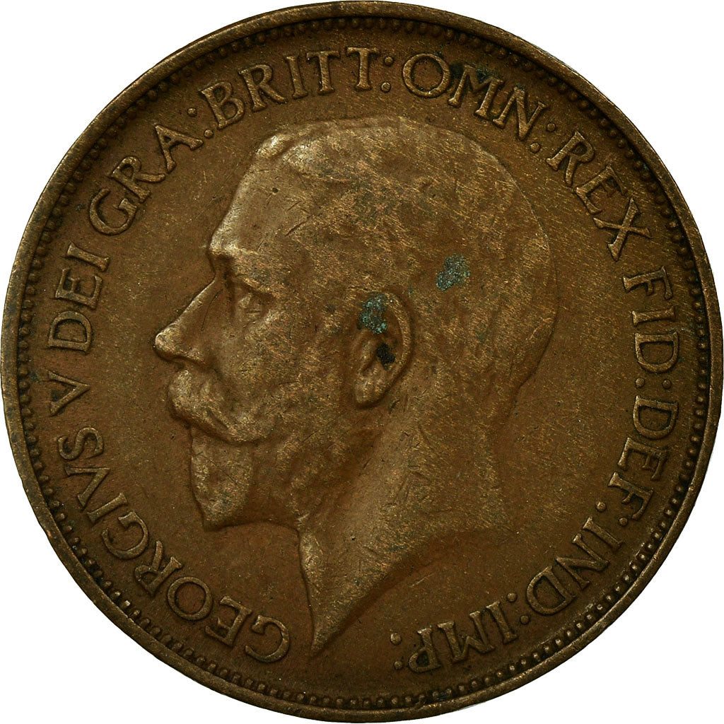 Coin, Great Britain, George V, 1/2 Penny, 1914, EF(40-45), Bronze, KM:809