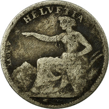 Coin, Switzerland, 1/2 Franc, 1851, VF(20-25), Silver, KM:8