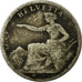 Coin, Switzerland, 1/2 Franc, 1851, VF(20-25), Silver, KM:8