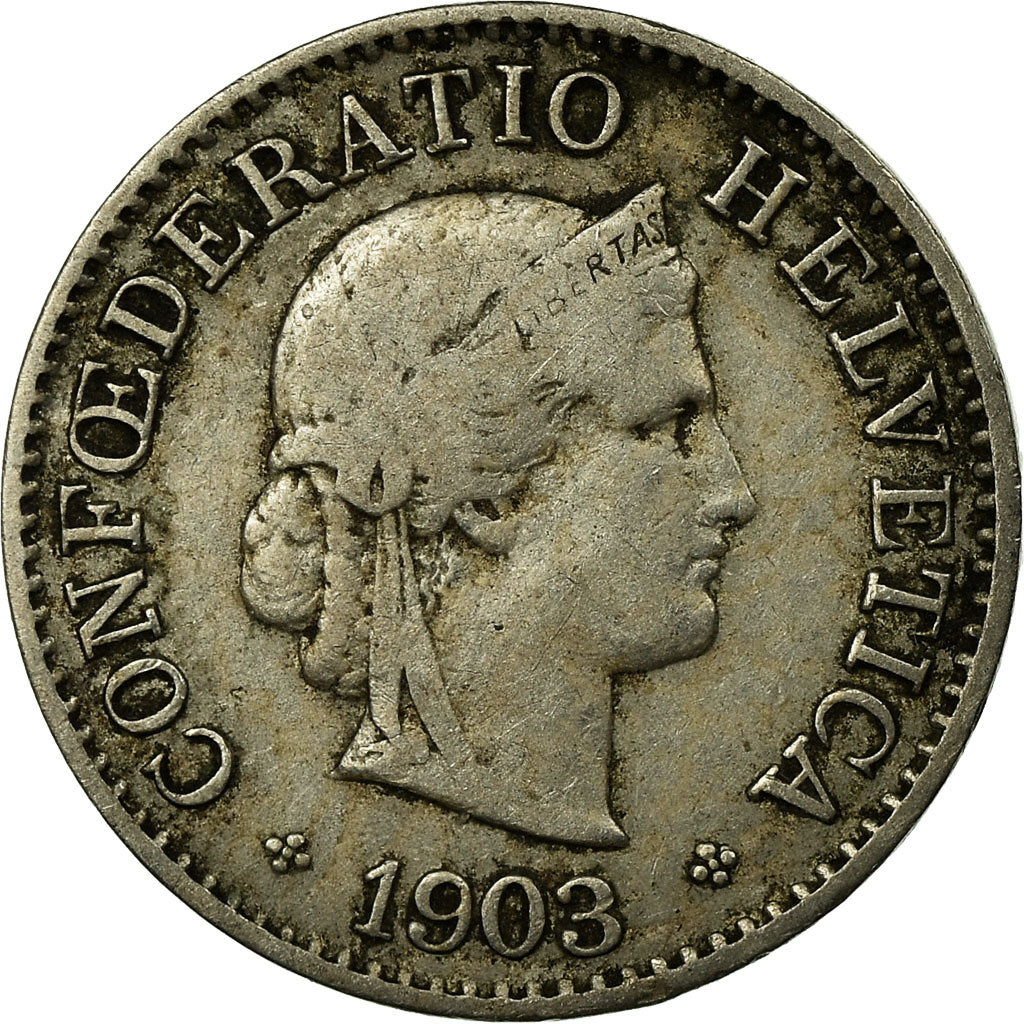 Coin, Switzerland, 5 Rappen, 1903, Bern, EF(40-45), Copper-nickel, KM:26