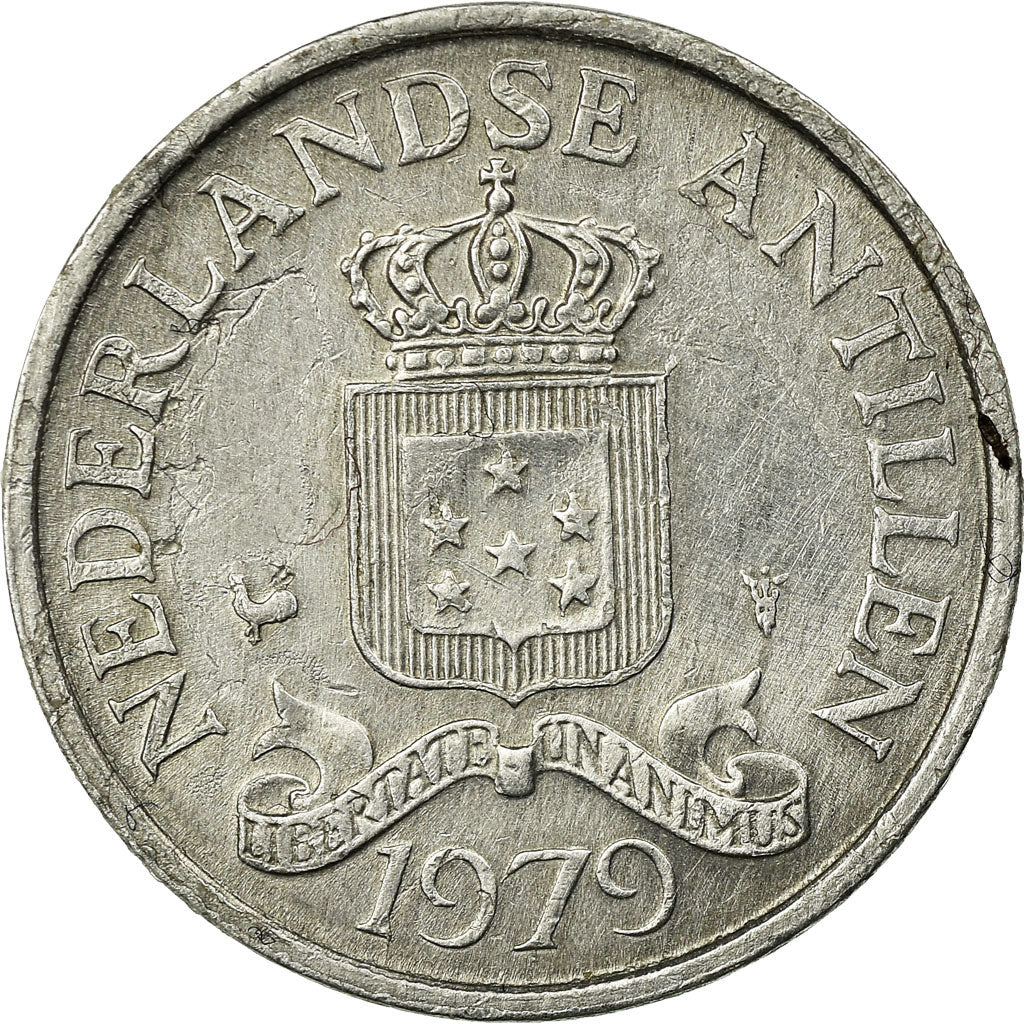 Coin, Netherlands Antilles, Juliana, 2-1/2 Cents, 1979, EF(40-45), Aluminum
