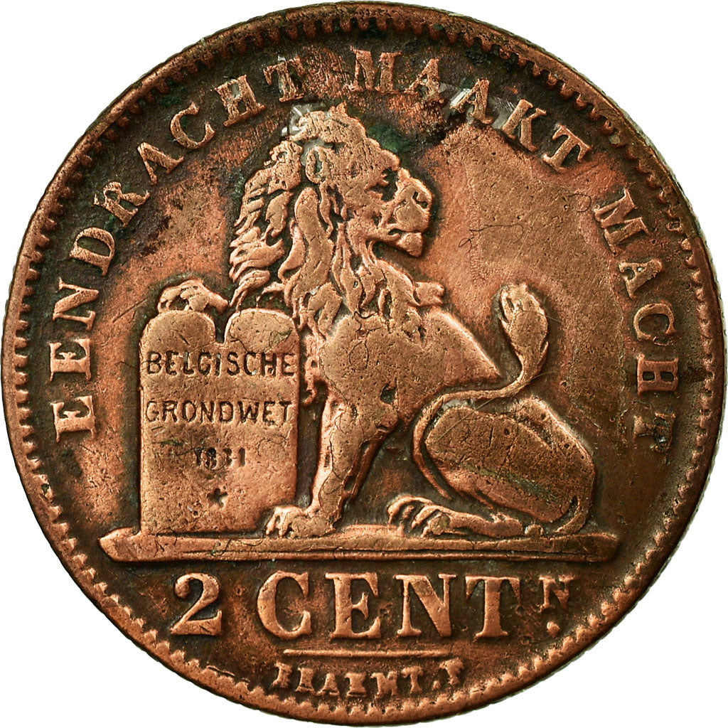 Coin, Belgium, Albert I, 2 Centimes, 1911, VF(20-25), Copper, KM:65