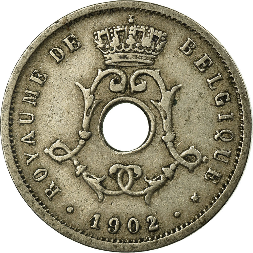 Coin, Belgium, 5 Centimes, 1902, VF(30-35), Copper-nickel, KM:46