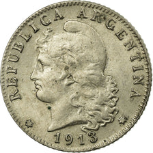 Moeda, Argentina, 20 Centavos, 1913, EF(40-45), Cobre-níquel, KM:36