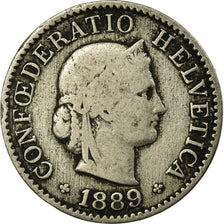 Münze, Schweiz, 5 Rappen, 1889, Bern, S, Copper-nickel, KM:26