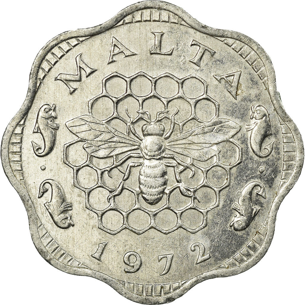 Coin, Malta, 3 Mils, 1972, British Royal Mint, EF(40-45), Aluminum, KM:6