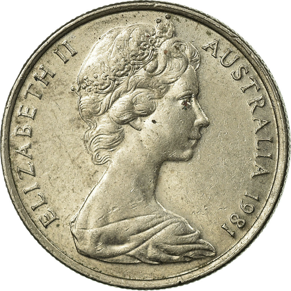 Moneda, Australia, Elizabeth II, 5 Cents, undated (1981), MBC, Cobre - níquel