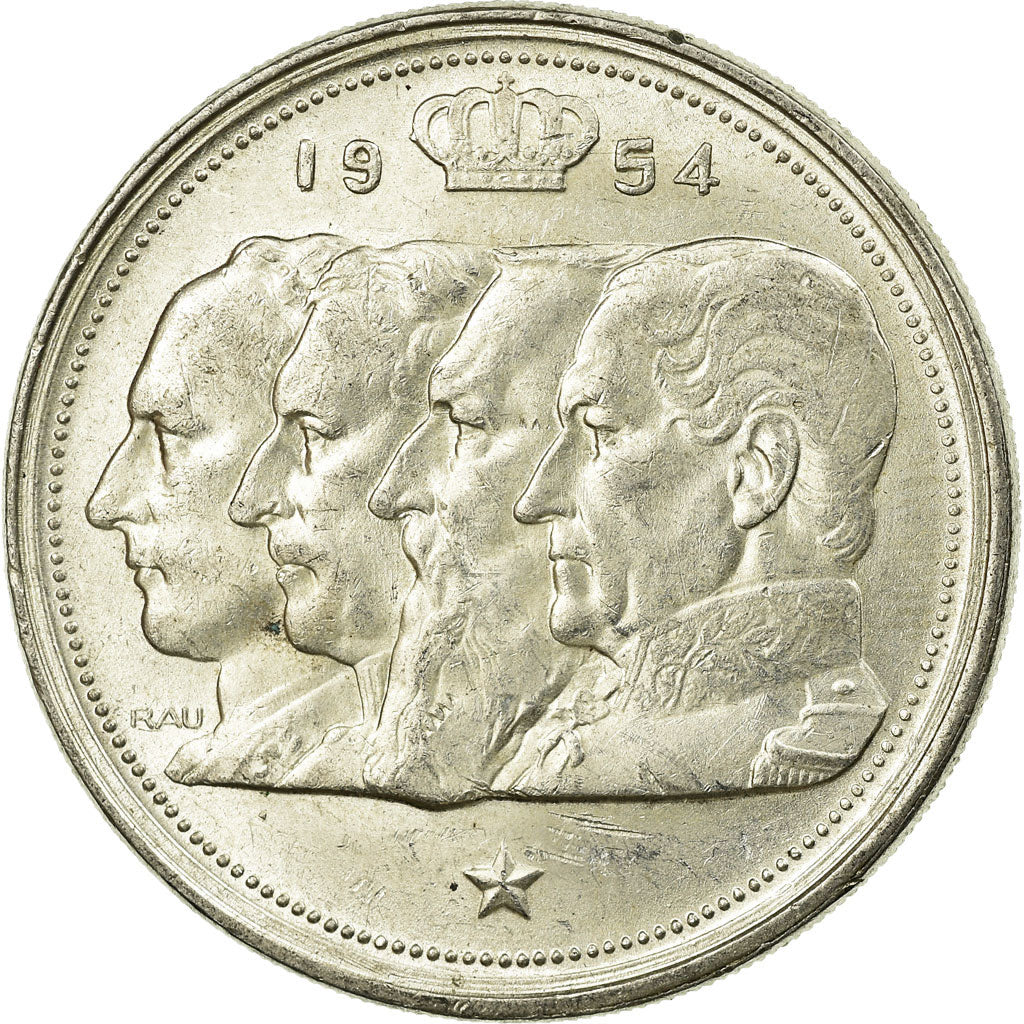 Coin, Belgium, 100 Francs, 100 Frank, 1954, EF(40-45), Silver, KM:138.1