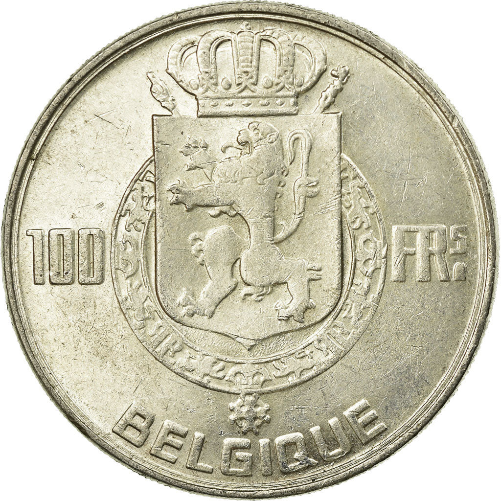 Coin, Belgium, 100 Francs, 100 Frank, 1954, EF(40-45), Silver, KM:138.1