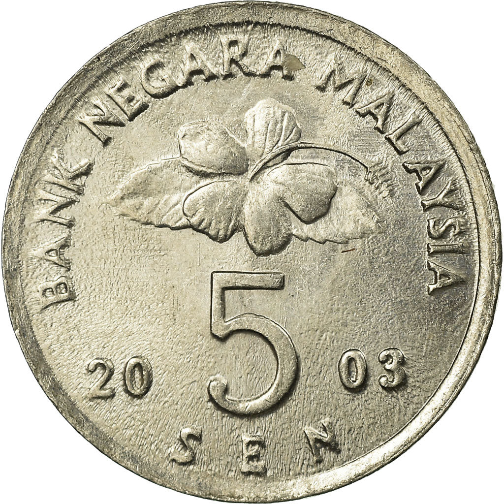 Coin, Malaysia, 5 Sen, 2003, EF(40-45), Copper-nickel, KM:50