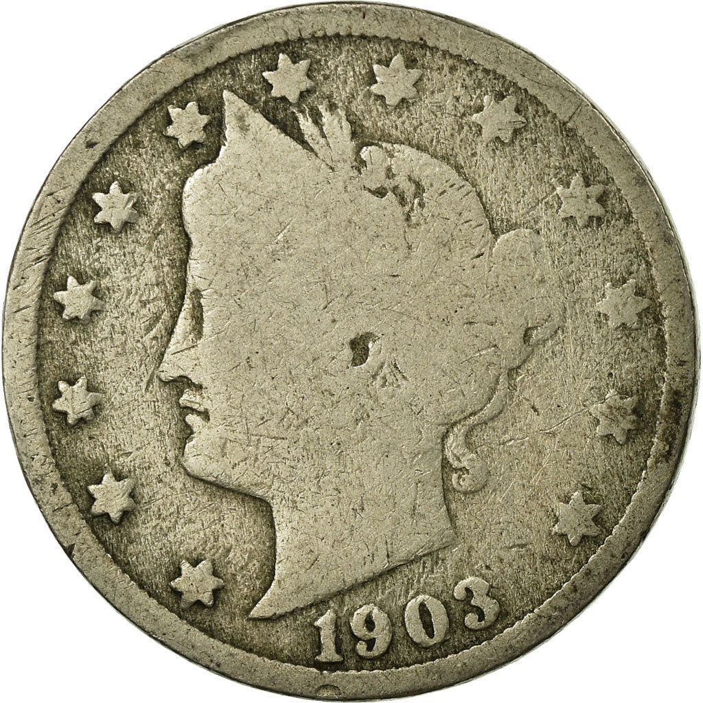 Munten, Verenigde Staten, Liberty Nickel, 5 Cents, 1903, U.S. Mint