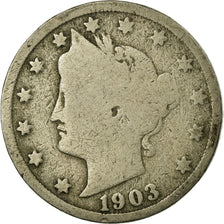 Munten, Verenigde Staten, Liberty Nickel, 5 Cents, 1903, U.S. Mint