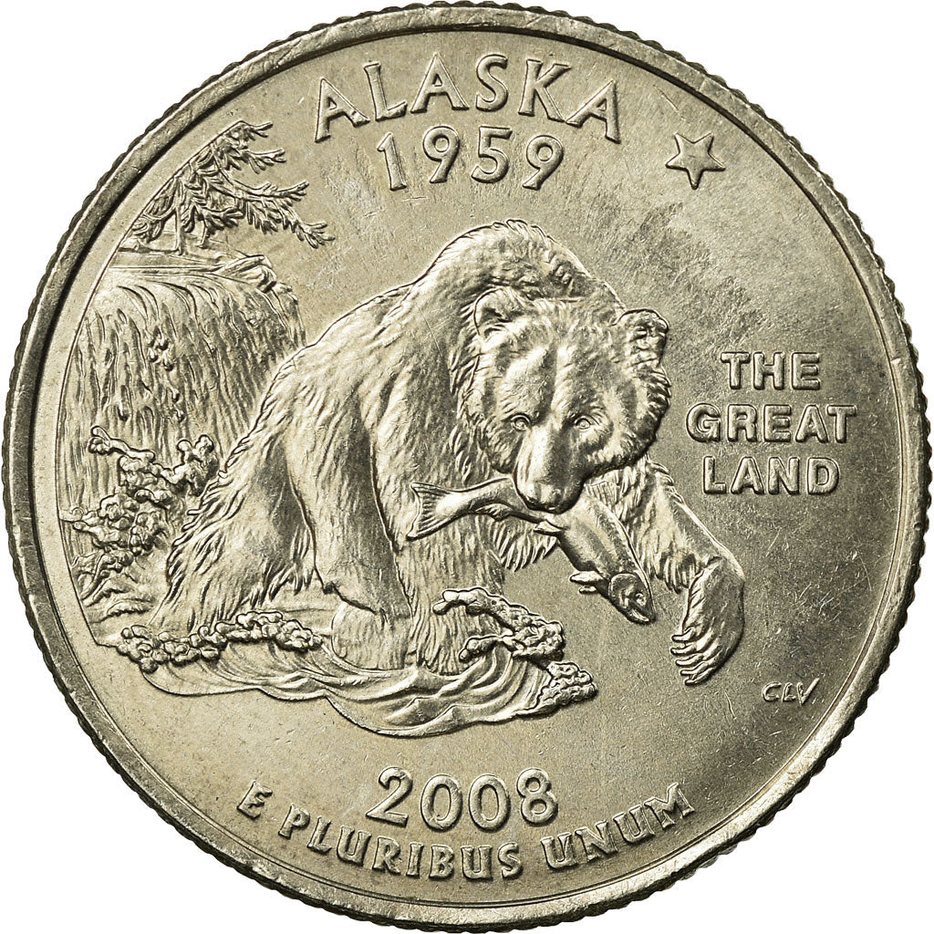 Coin, United States, Quarter, 2008, U.S. Mint, Philadelphia, EF(40-45)