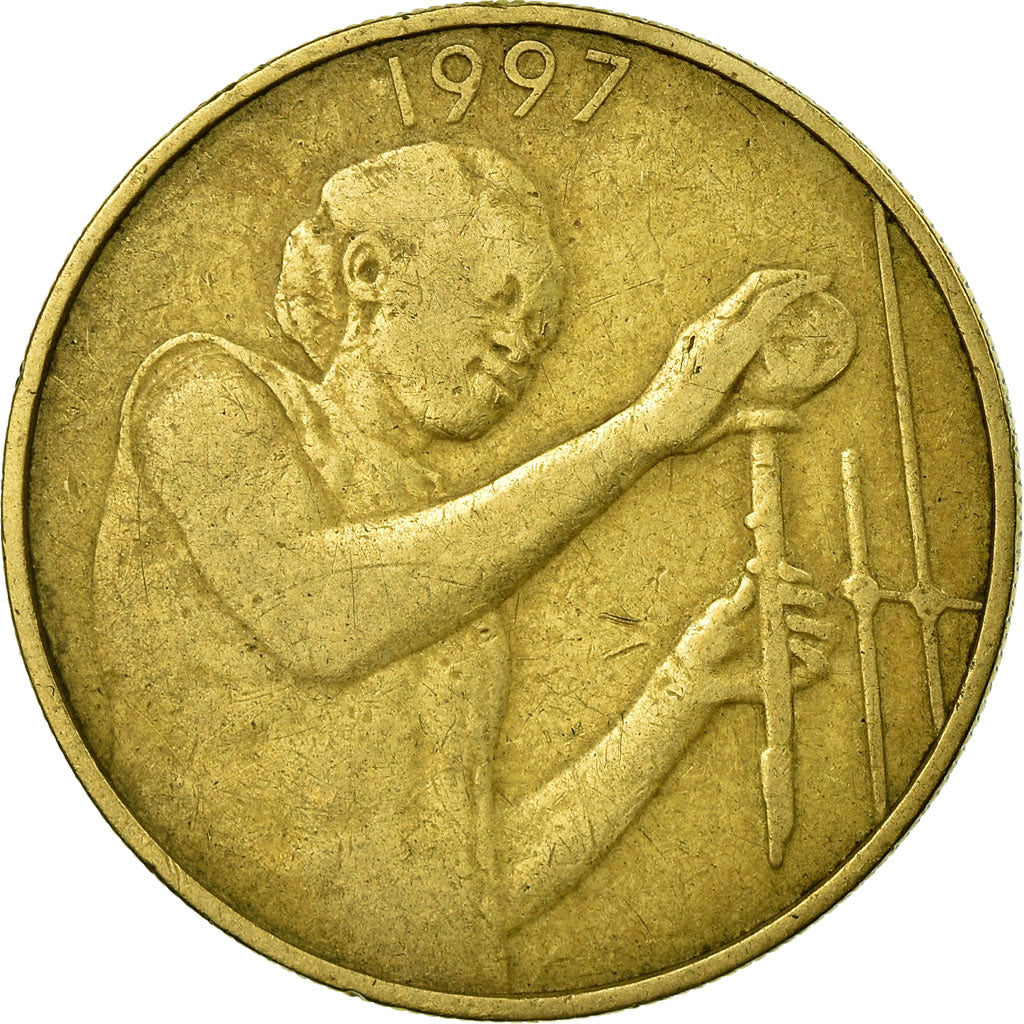 Moneda, Estados del África Occidental, 25 Francs, 1997, MBC, Aluminio - bronce