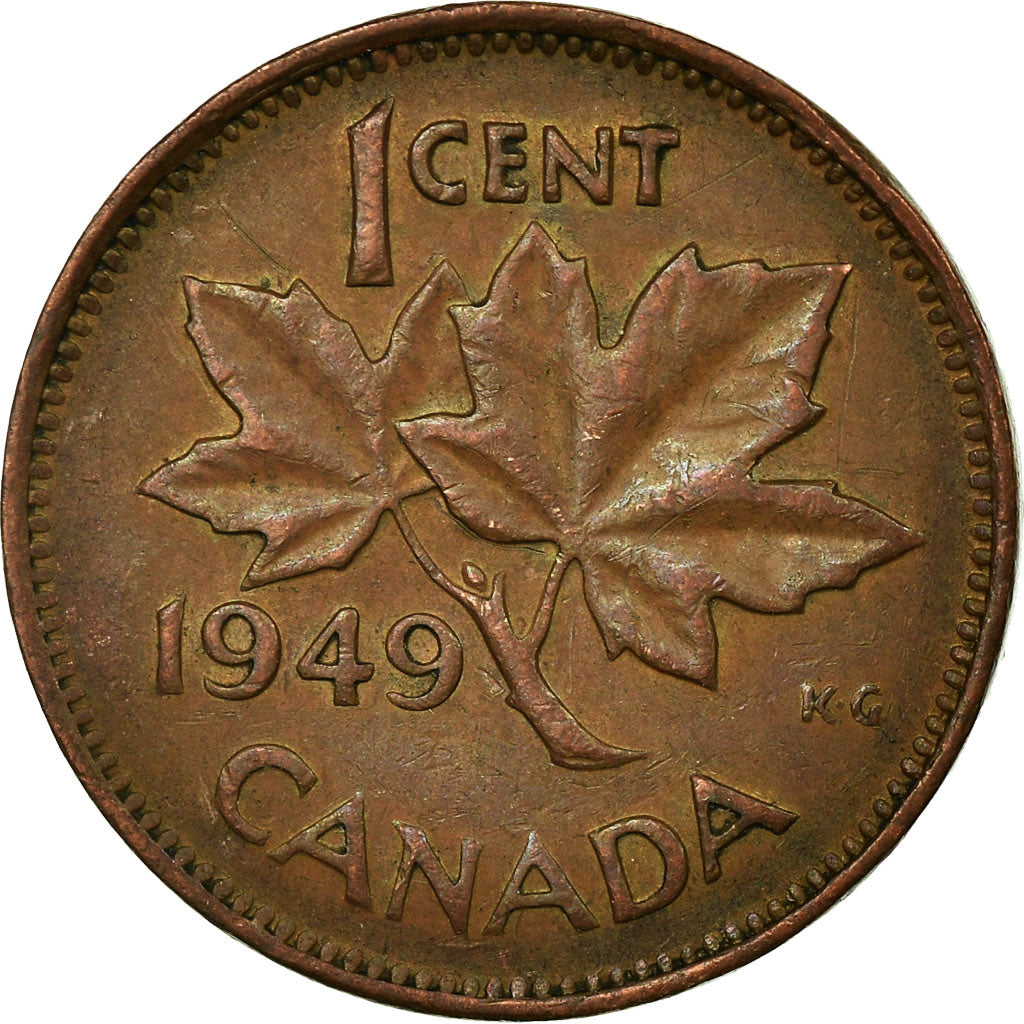 Coin, Canada, George VI, Cent, 1949, Royal Canadian Mint, Ottawa, EF(40-45)