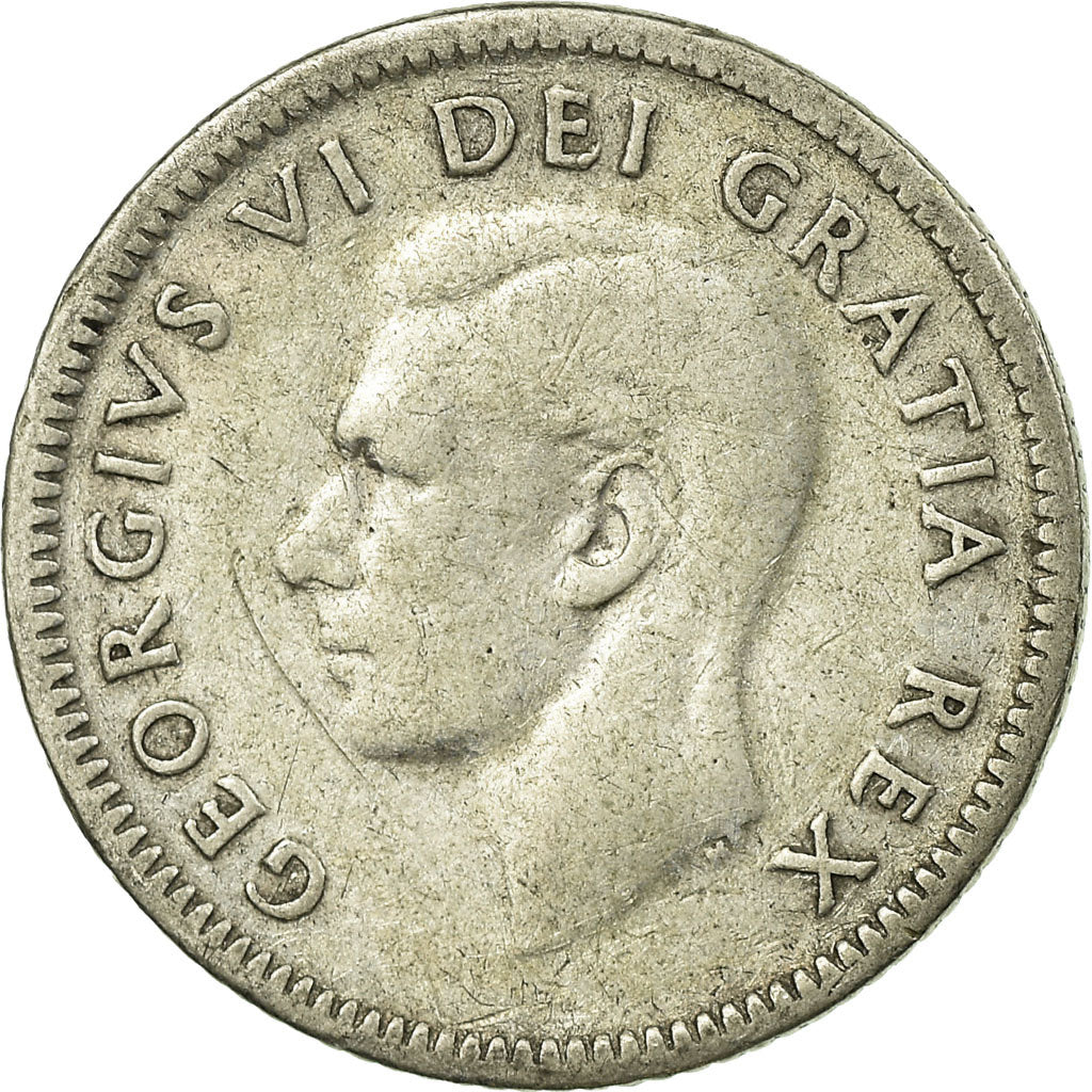 Moneda, Canadá, George VI, 10 Cents, 1949, Royal Canadian Mint, Ottawa, BC+