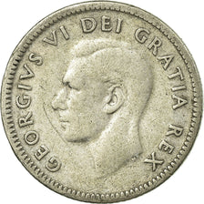 Moneda, Canadá, George VI, 10 Cents, 1949, Royal Canadian Mint, Ottawa, BC+