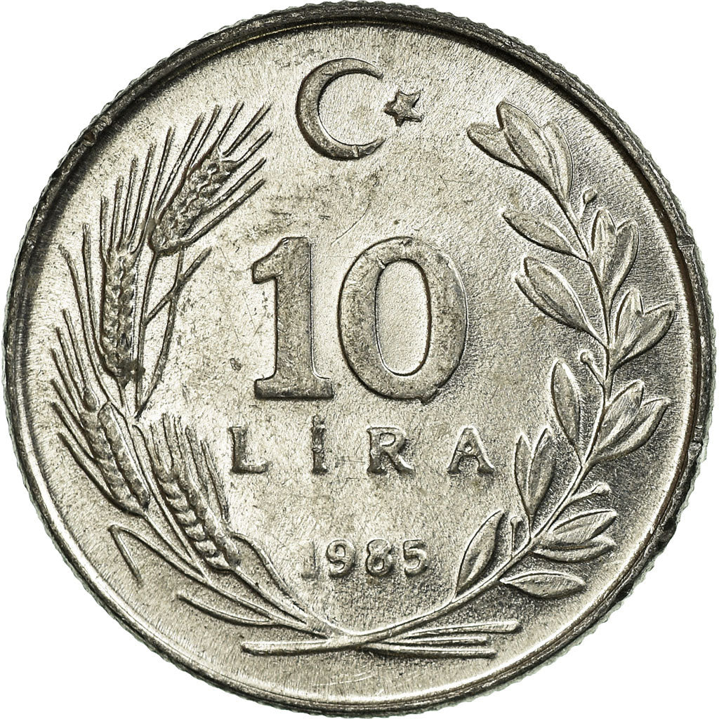 Coin, Turkey, 10 Lira, 1985, EF(40-45), Aluminum, KM:964