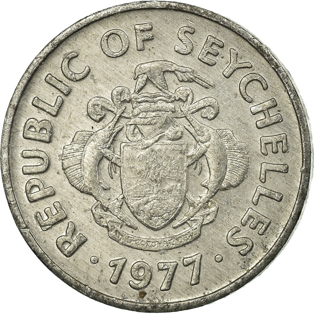 Coin, Seychelles, Cent, 1977, British Royal Mint, EF(40-45), Aluminum, KM:30