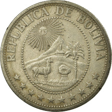 Münze, Bolivien, Peso Boliviano, 1968, SS, Nickel Clad Steel, KM:192