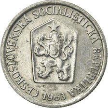 Coin, Czechoslovakia, 10 Haleru, 1963, EF(40-45), Aluminum, KM:49.1