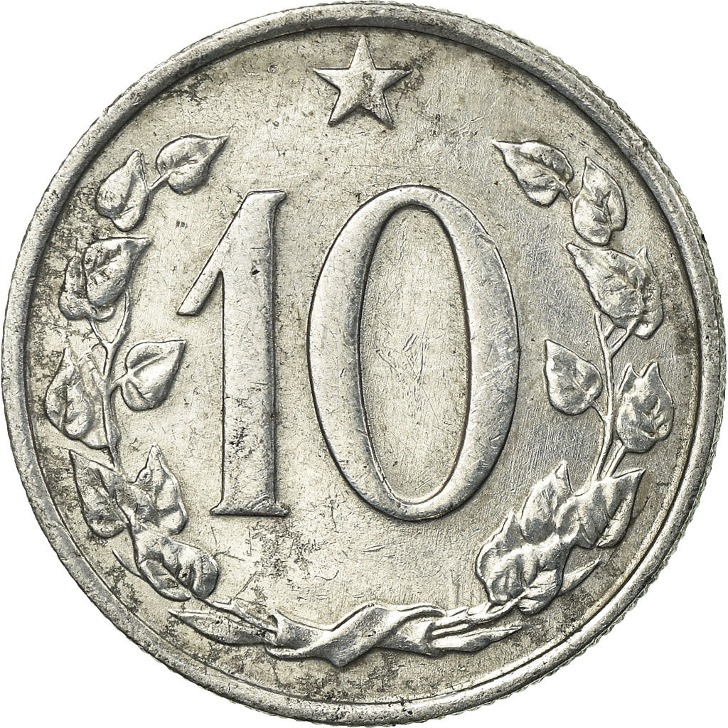 Coin, Czechoslovakia, 10 Haleru, 1963, EF(40-45), Aluminum, KM:49.1