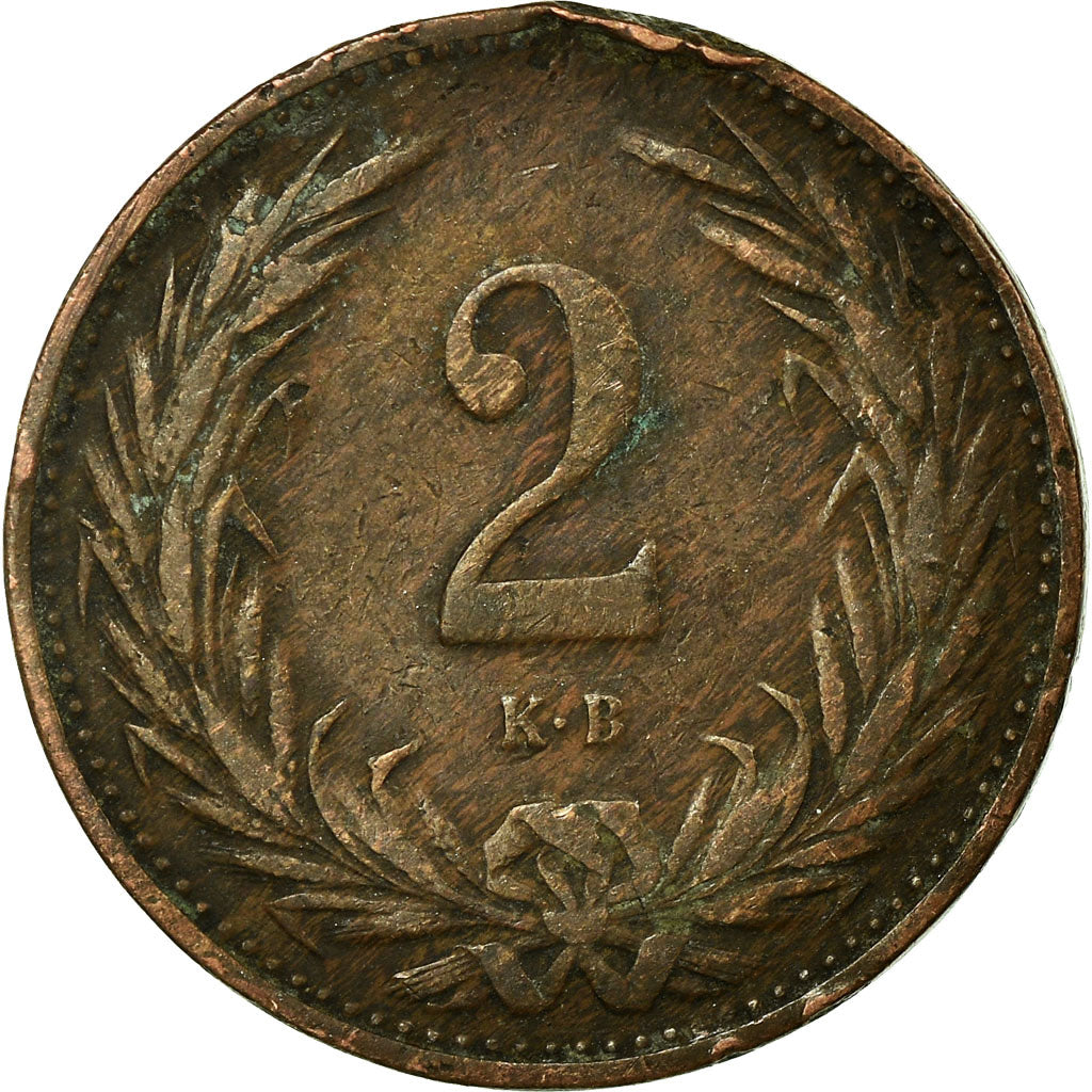 Coin, Hungary, Franz Joseph I, 2 Filler, 1897, Kormoczbanya, VF(30-35), Bronze
