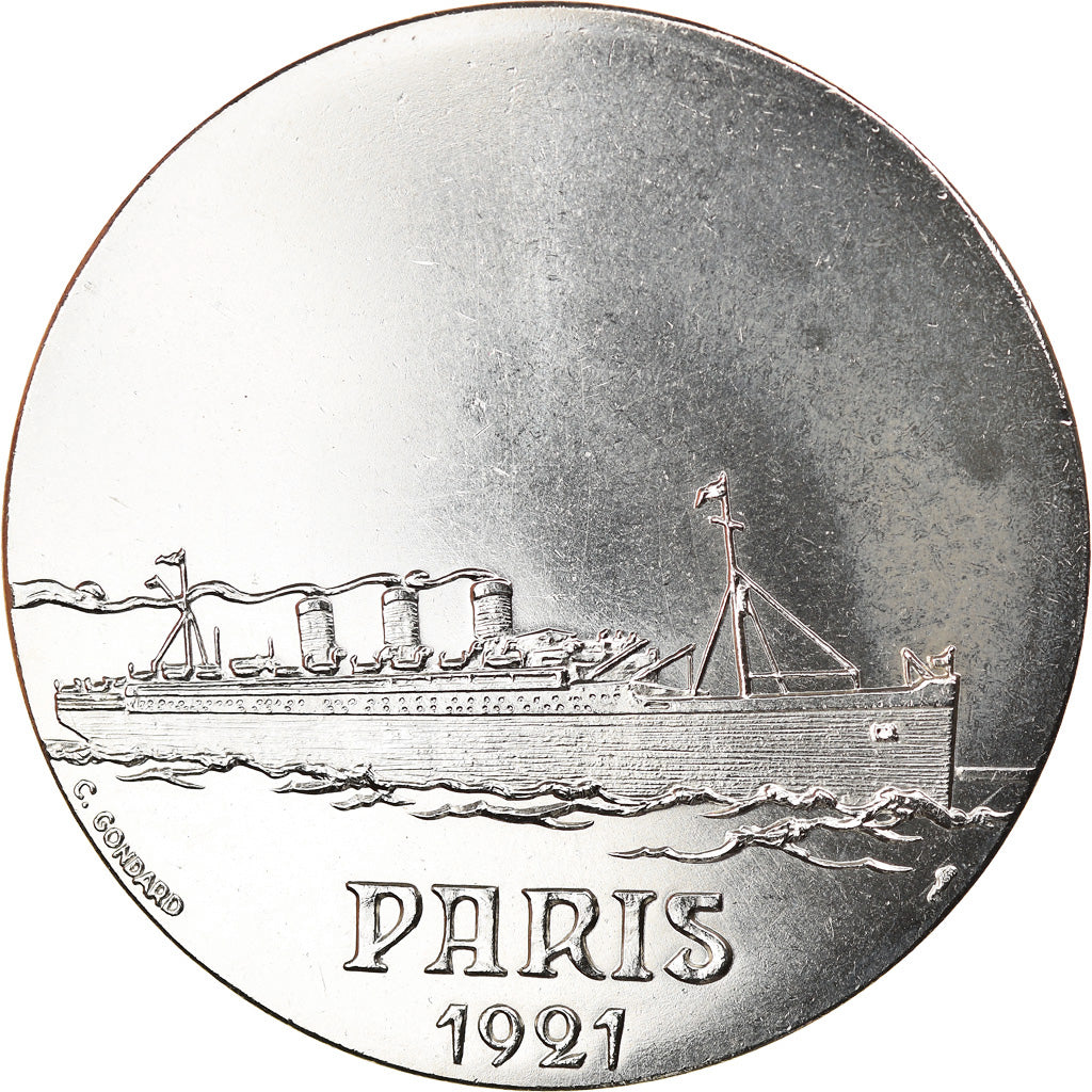 France, Medal, Les Grands Transatlantiques, Paris, Shipping, C. Gondard