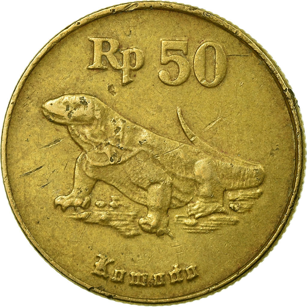 Coin, Indonesia, 50 Rupiah, 1995, EF(40-45), Aluminum-Bronze, KM:52