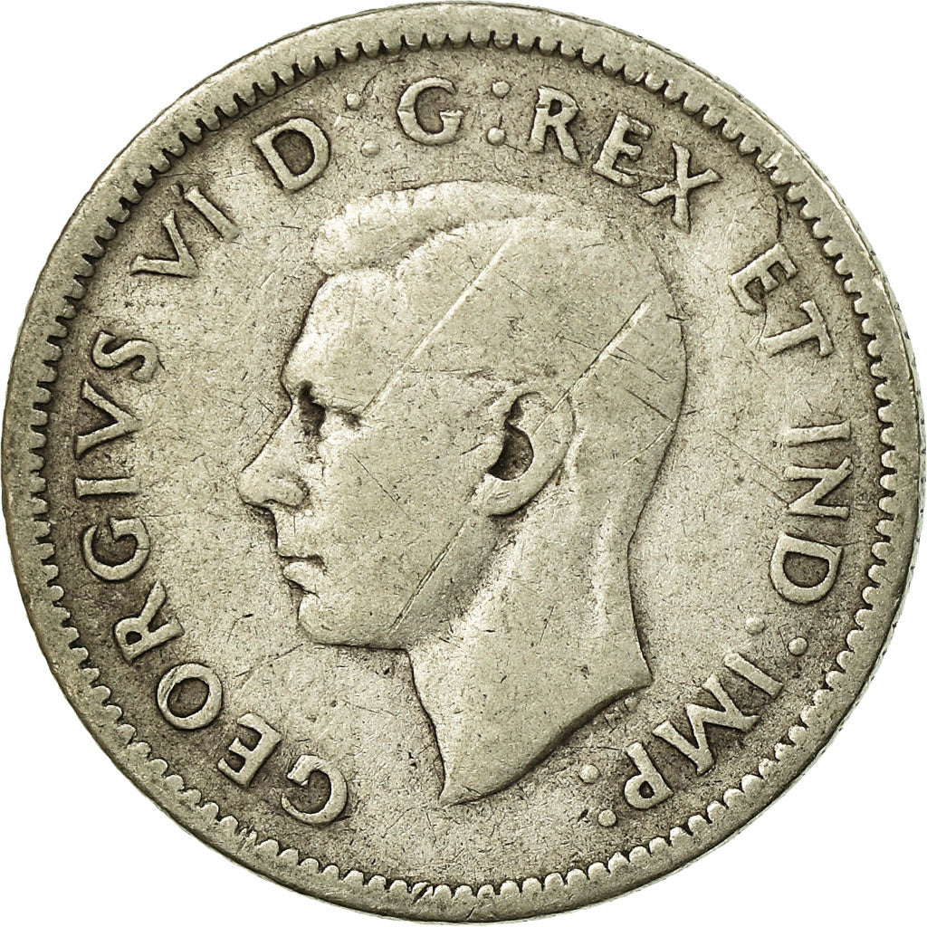 Moneta, Canada, George VI, 10 Cents, 1941, Royal Canadian Mint, Ottawa, MB