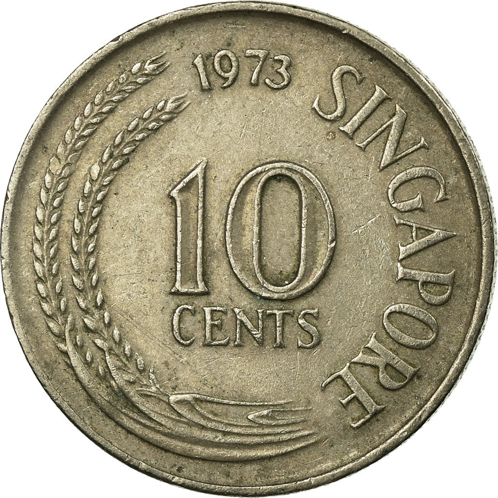 Munten, Singapur, 10 Cents, 1973, Singapore Mint, ZF, Copper-nickel, KM:3