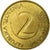Moneta, Słowenia, 2 Tolarja, 2001, EF(40-45), Mosiądz niklowy, KM:5