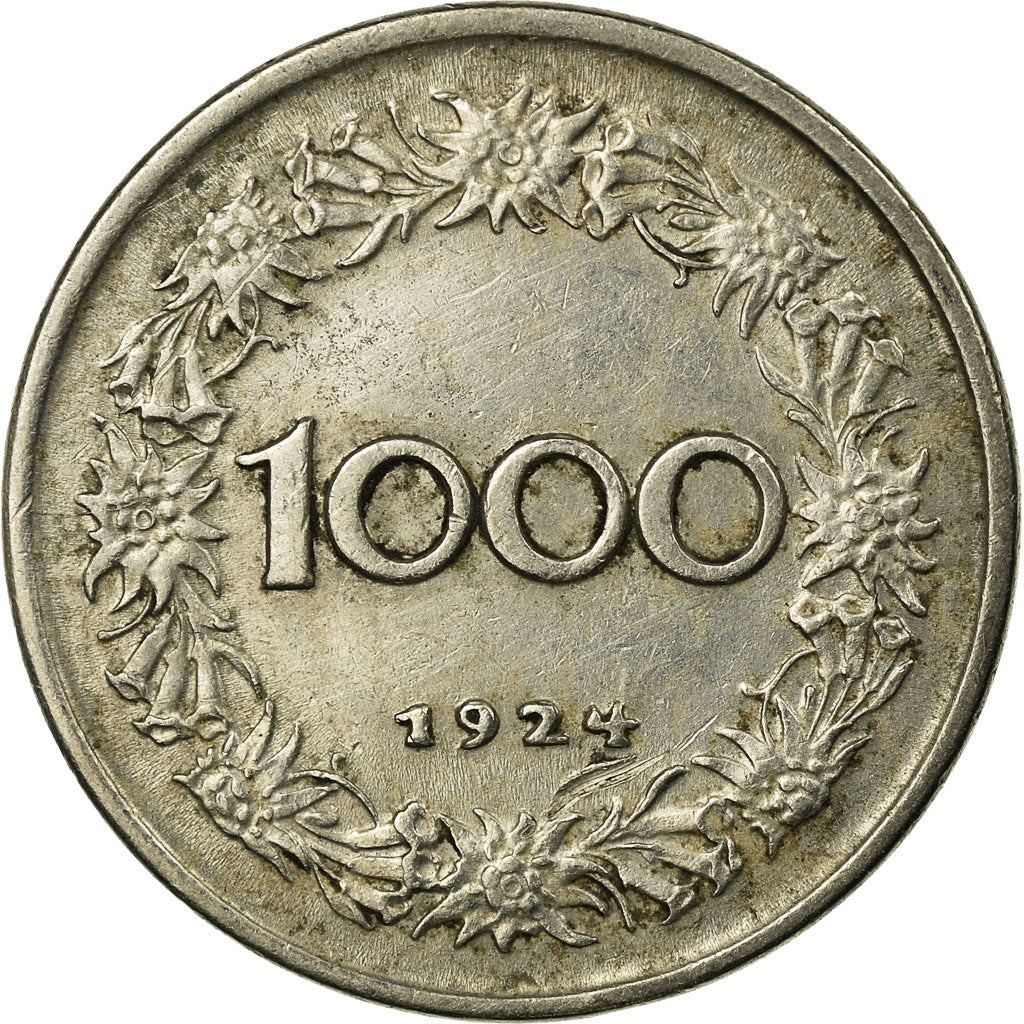 Münze, Österreich, 1000 Kronen, 1924, SS, Copper-nickel, KM:2834