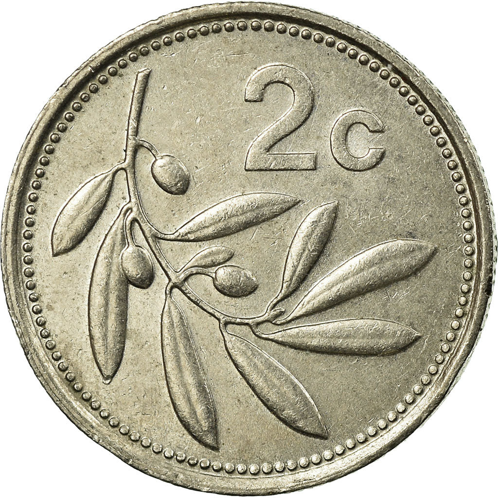 Moneta, Malta, 2 Cents, 1991, EF(40-45), Miedź-Nikiel, KM:94