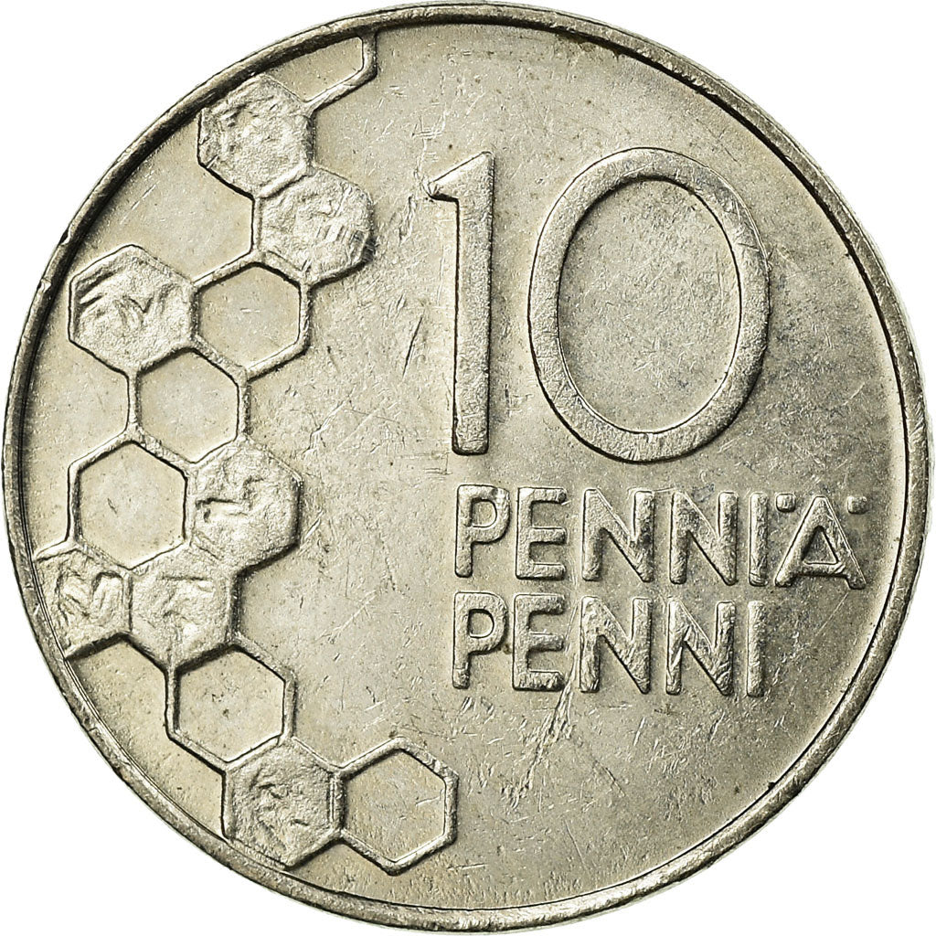 Moneta, Finlandia, 10 Pennia, 1993, BB, Rame-nichel, KM:65