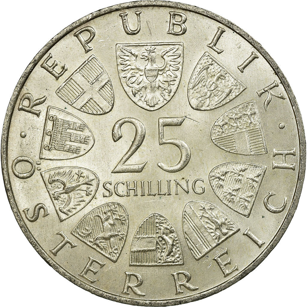 Coin, Austria, 25 Schilling, 1971, AU(55-58), Silver, KM:2910