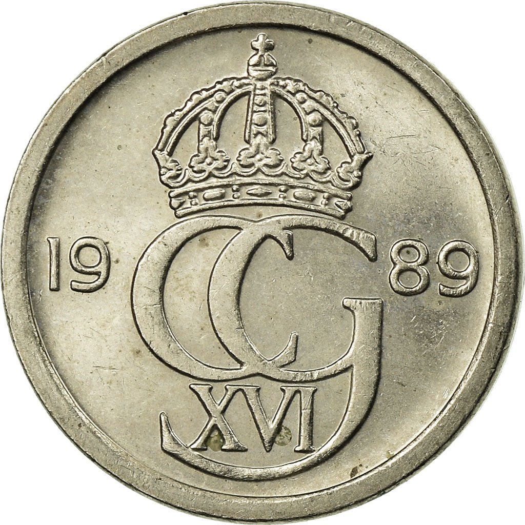 Monnaie, Suède, Carl XVI Gustaf, 10 Öre, 1989, TTB, Copper-nickel, KM:850