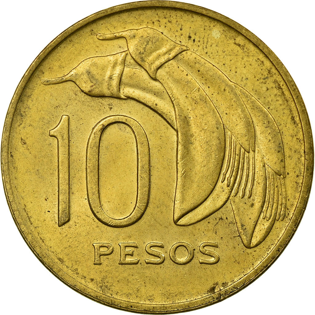 Münze, Uruguay, 10 Pesos, 1969, Santiago, SS, Aluminum-Bronze, KM:54