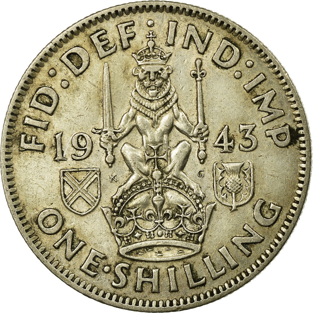 Münze, Großbritannien, George VI, Shilling, 1943, SS, Silber, KM:854