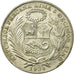 Moneda, Perú, Sol, 1934, Lima, MBC, Plata, KM:218.2