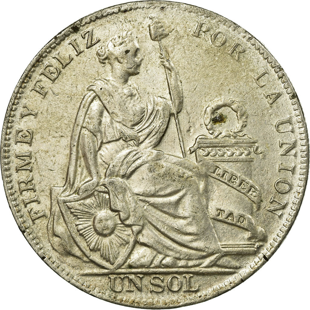 Moneda, Perú, Sol, 1934, Lima, MBC, Plata, KM:218.2