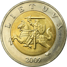 Coin, Lithuania, 5 Litai, 2009, EF(40-45), Bi-Metallic, KM:113